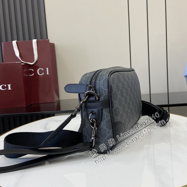 Gucci專櫃古馳最新款Emblem系列男士單肩斜挎包 jh2589型號：821155